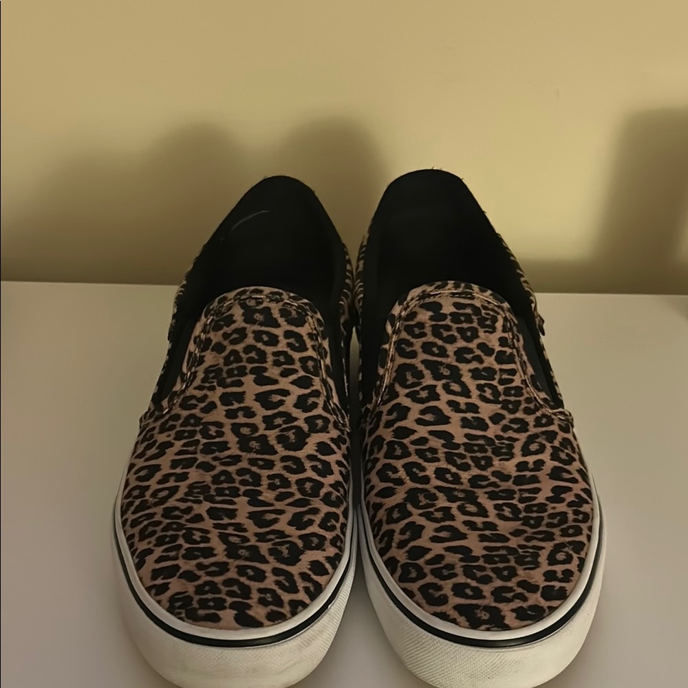 Vans Leopard Print Slip-On Sneakers
